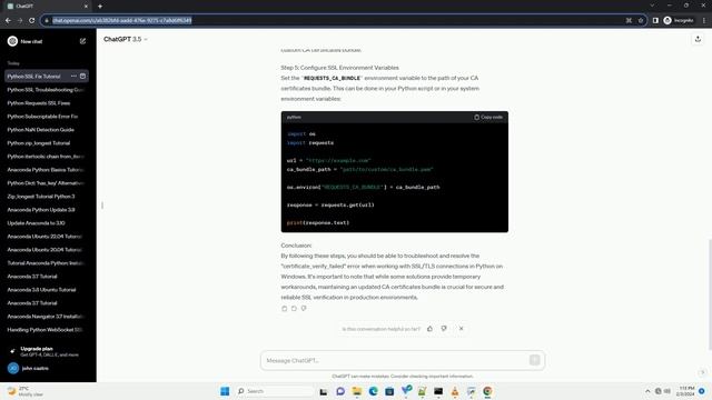 python ssl certificate verify failed windows смотреть онлайн