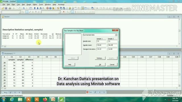 Data analysis using Minitab Software смотреть онлайн