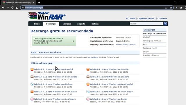 Como descargar winrar para windows 10 ***32Bits y 64Bits*** смотреть онлайн