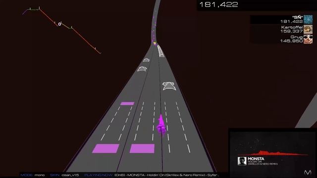 Audiosurf 2 | MONSTA - Holdin' On (Skrillex & Nero Remix) смотреть онлайн