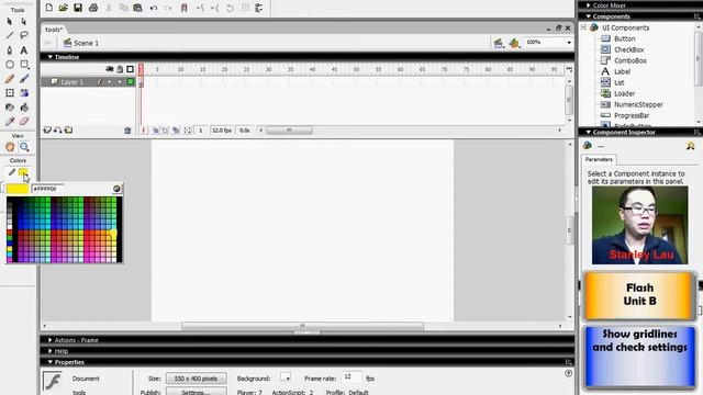 Flash Unit B 1 Show gridlines and check settings 2 смотреть онлайн