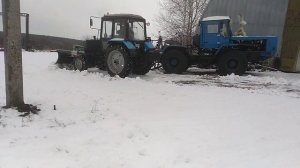 самодельная лопата на МТЗ 82.1 в действии