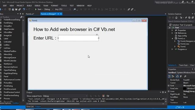 How to use webbrowser in C# vb.net | open url in webbrowser | open website in C#csharp #vbnet смотреть онлайн