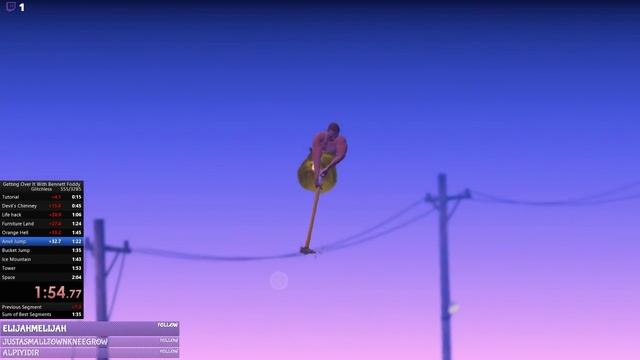 Getting over it invisible mountain in 3:49 смотреть онлайн