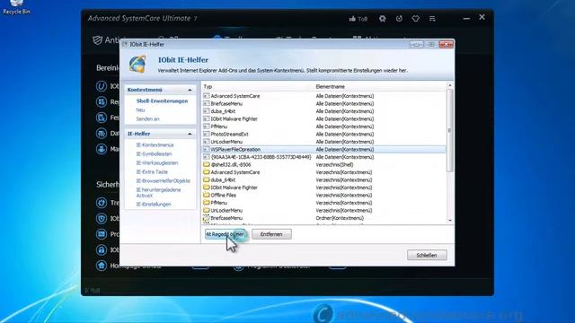 Advanced SystemCare Ultimate 7 - IE-Helfer - Internet Explorer verwalten смотреть онлайн
