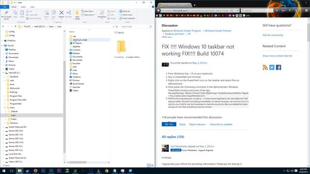Windows 10 Blank Taskbar Menu Fix смотреть онлайн