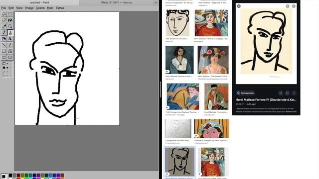 MS Windows 95 paint, Matisse Papiers découpés смотреть онлайн