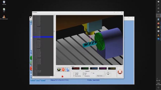 Mach3 4-axis simulator - Twist смотреть онлайн