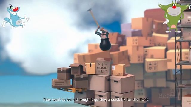 Oggy plays Getting over it смотреть онлайн