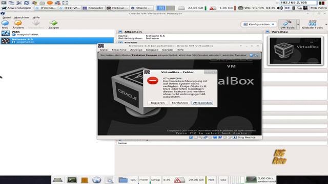 #086 "Probleme mit dem virtuellen Novell Netware Server unter Virtualbox" смотреть онлайн
