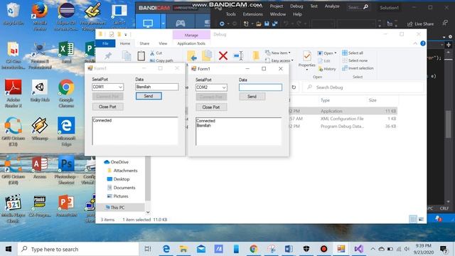 Communication two virtual serial port (clone) using Visual Studio 2019 смотреть онлайн