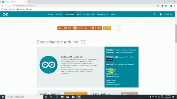 Arduino IDE download for windows 10/7/8