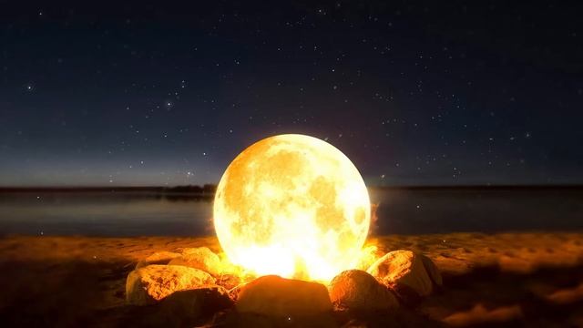 BEACH MOON FIRE LIVE WALLPAPER 4K смотреть онлайн