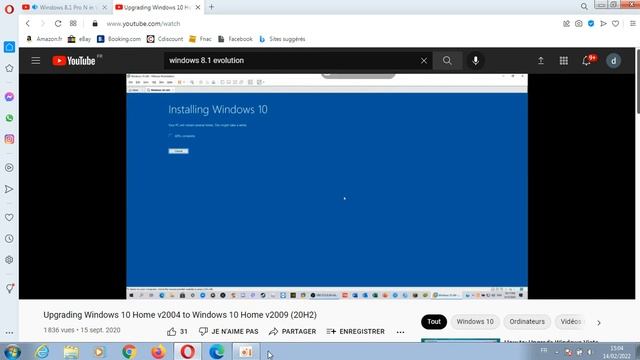 Upgrading Windows 10 Home v2004 to Windows 10 Home v2009 (20H2) смотреть онлайн