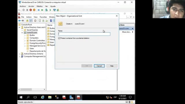 Creación de unidades organizacionales y usuarios - SQL - Windows Server 2008 - Maquina Virtual смотреть онлайн