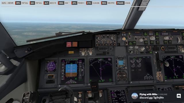 Zibo 737 800 FDX KATL Atlanta, GA to KEWR Newark, NJ смотреть онлайн