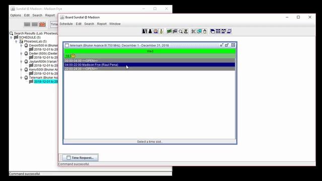 Schedule View: Users - Sesame LIMS смотреть онлайн