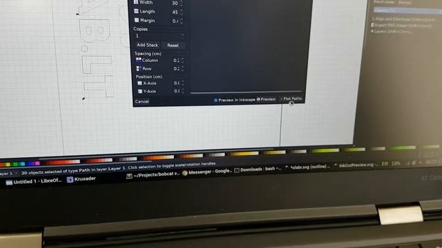Vinyl Cutter Bobcat - Linux Inkscape InkCut - olab.lt смотреть онлайн