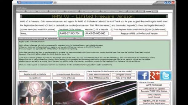 AAMS V4 Professional Version Registration