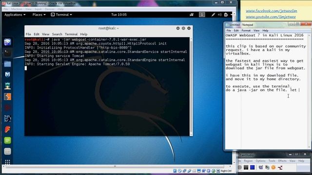 How to get OWASP WebGoat to run in Kali Linux смотреть онлайн
