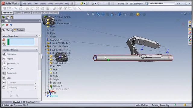 SolidWorks Seat Stay Assy смотреть онлайн