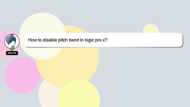 How to disable pitch bend in logic pro x? смотреть онлайн