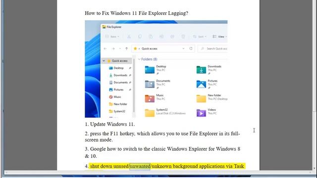 Fix Windows 11 File Explorer Lagging issue смотреть онлайн