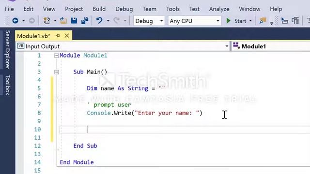 Visual Basic Input and Output смотреть онлайн