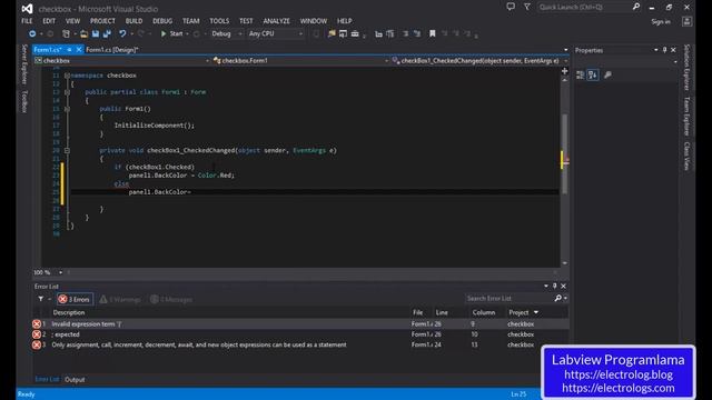 C# programlama dersleri -24 (Windows Form) :Checkbox nesnesi смотреть онлайн