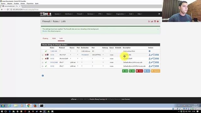 Pfsense Bloqueio de portas no Firewall смотреть онлайн