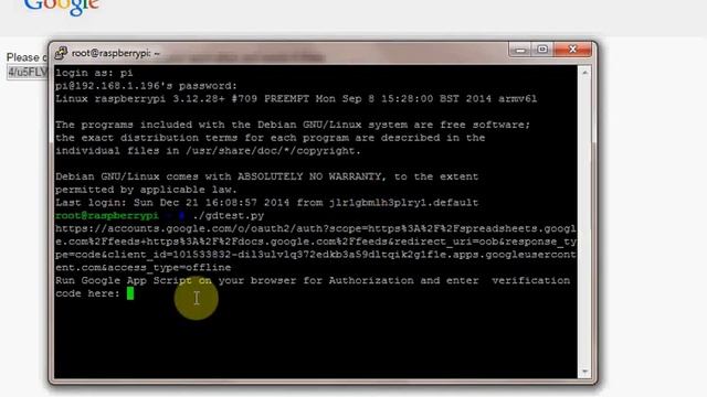 Raspberry PI Device Google Appscript Authorization Demo for Codeproject Article смотреть онлайн