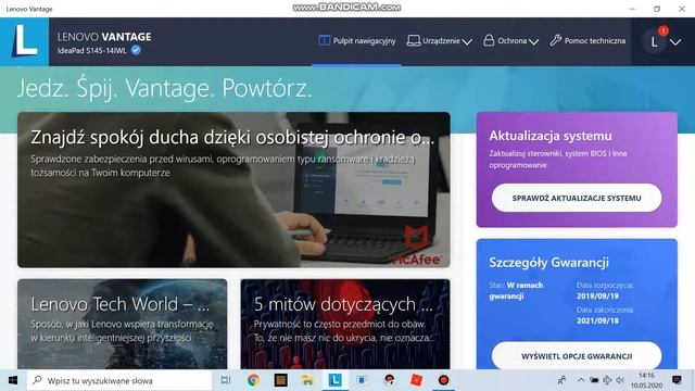 Przegląd aplikacji Lenovo Vantage смотреть онлайн