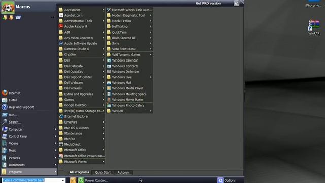 Vista Start Menu смотреть онлайн
