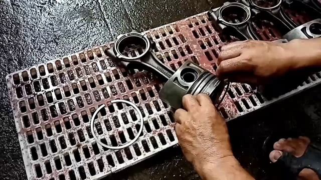 4BE1 Engine/ring Gap Clearance/install Piston Ring/installing Piston/ Isuzu 4BE1 Engine