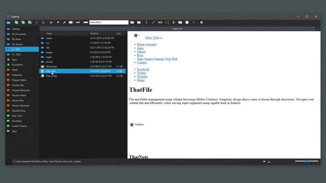 ThatFile Modern File Manager with Miller Columns for Windows - URL CSS Previews смотреть онлайн