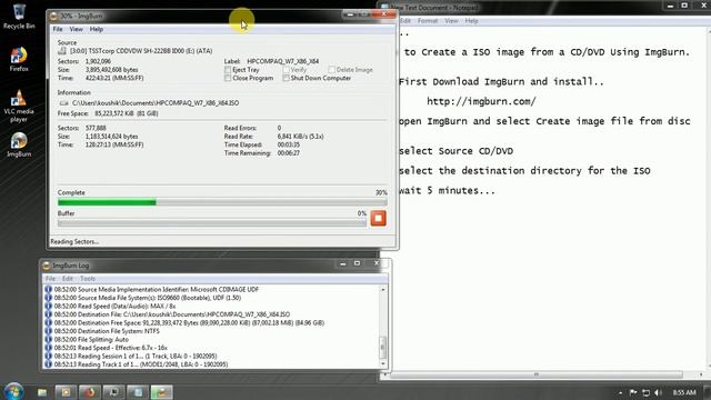 How to Create a ISO image from a CD/DVD Using ImgBurn 2018 смотреть онлайн