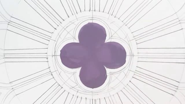 Rose Window Time-lapse | Gothic Architecture Drawing смотреть онлайн