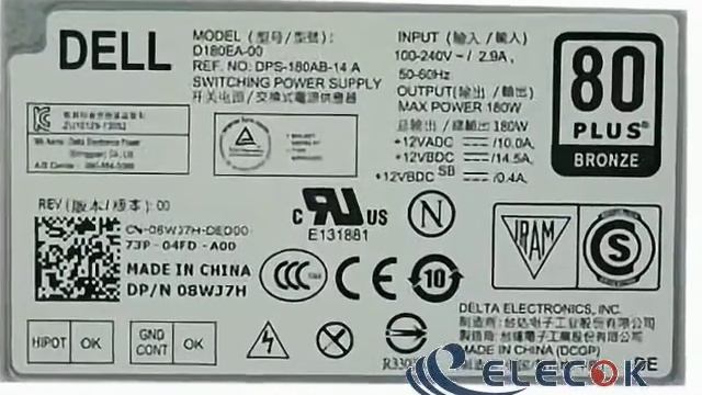 OptiPlex 3030 Server - Supply 180W D180EA-00 08WJ7H Used смотреть онлайн