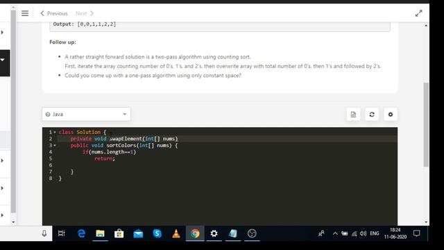 Sort an Arrays of 0s 1s 2s | Sort Colors | LeetCode 75 | Java | Hindi смотреть онлайн
