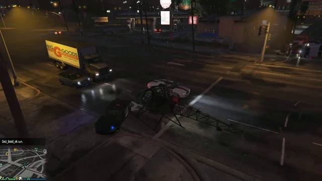 This cop car is blown up and the lights are still working (GTA Online) смотреть онлайн