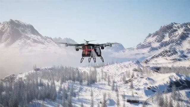 Минивен Xpeng с гексакоптером внутри