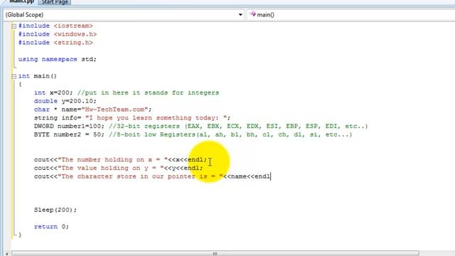 Variable Declarations in c++ смотреть онлайн