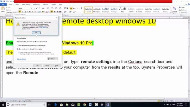 How to turn on remote desktop windows 10 смотреть онлайн
