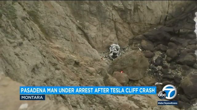 Pasadena man suspected of intentionally driving Tesla off NorCal cliff смотреть онлайн