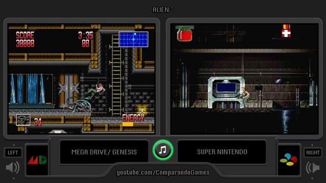 Alien 3 (Sega Genesis vs Snes) Side by Side Comparison смотреть онлайн