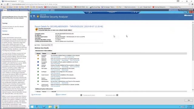 Lab 10 - Hardening Windows Serrver Security Using Microsoft Baseline Security Analyzer смотреть онлайн