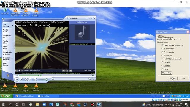 Windows XP has BSOD VM смотреть онлайн
