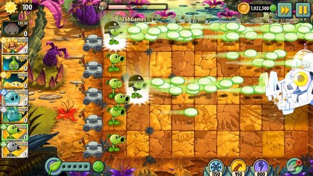 PEASHOOTER Plant LEVEL 1000 Power-Up! in Plants vs Zombies 2 (PVZ2 Version 8.8.1) смотреть онлайн