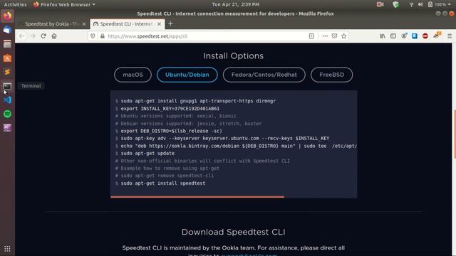 Testing Internet Bandwidth From The Terminal Using Speedtest-cli смотреть онлайн