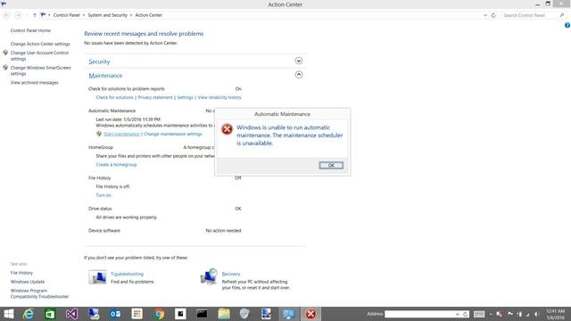 Can't stop maintenance on Windows8, can't start it either смотреть онлайн